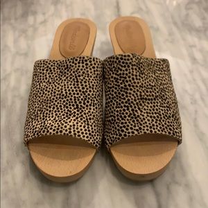 Madewell Heeled Open Toed Clogs 8.5